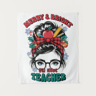 Tenture Cadeau pour Enseignant Enseignant Joyeux et Lumi