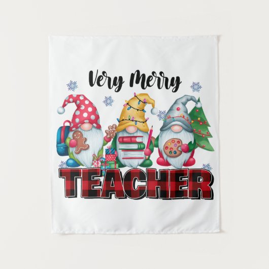 Tenture Cadeau pour Enseignant | Enseignant Très Joyeux (Devant)