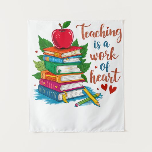 Tenture Cadeau pour Enseignant | Enseigner est un travail (Devant)