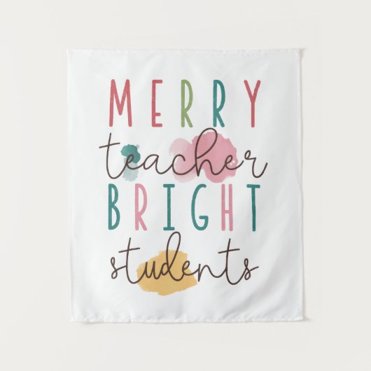 Tenture Cadeau pour Enseignant | Joyeux Enseignant Élèves  (Devant)