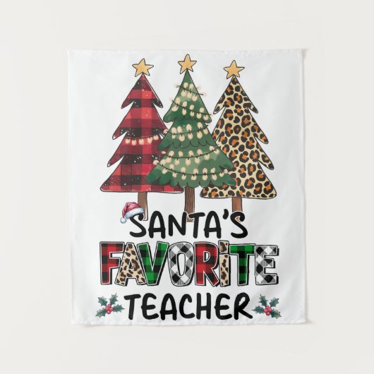 Tenture Cadeau pour Enseignant | L'enseignant préféré du P (Devant)