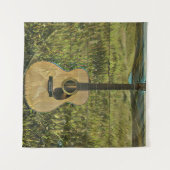 Tenture Cadeau pour petit ami guitariste (Devant (Horizontal))