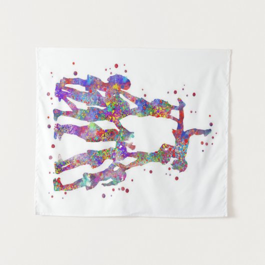 Tenture Cadeau pour propriétaire de cheerleading | Cadeau (Devant (Horizontal))