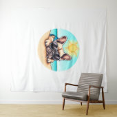 Tenture Cadeaux Bulldog français (En situation (horizontale))