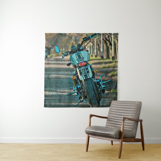 Tenture cadeaux moto pour petit ami (En situation)