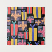 Tenture Cadeaux multicolores Aquarelle transparente (Devant)