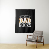 Tenture Cadeaux papa | Mon père Rocks (En situation)