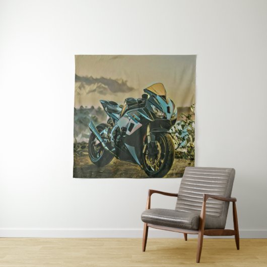 Tenture Cadeaux pour motard (En situation)