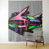 Tenture Cadillac coloré (En situation)