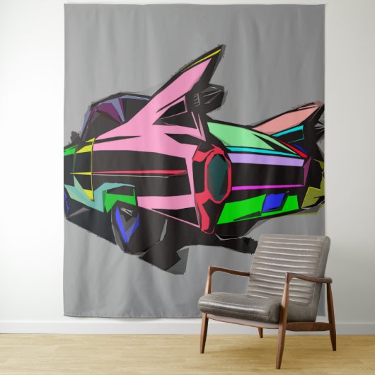 Tenture Cadillac coloré (En situation)