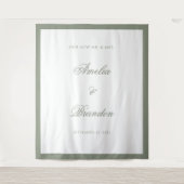 Tenture Cadre de Mariage de bordure vert de la zone classi (Devant)