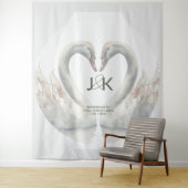Tenture Cadre de Mariage de cygne personnalisé (En situation)