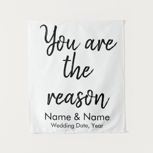 Tenture Cadre de mariage personnalisé pour la réception su (Devant)