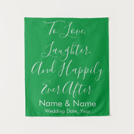 Tenture Cadre de Mariage vert personnalisé pour l'idée de  (Devant)