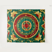 Tenture Cadre de Noël Floral (Devant (Horizontal))