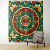 Tenture Cadre de Noël Floral (En situation)