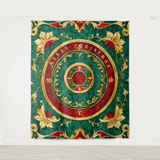 Tenture Cadre de Noël Floral (Devant)