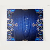 Tenture Cadre de vacances décoratif bleu (Devant (Horizontal))