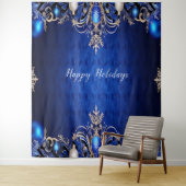 Tenture Cadre de vacances décoratif bleu (En situation)