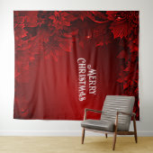 Tenture Cadre de vacances Florales Feuilles rouges (En situation (horizontale))