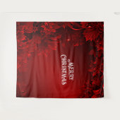 Tenture Cadre de vacances Florales Feuilles rouges (Devant (Horizontal))