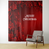 Tenture Cadre de vacances Florales Feuilles rouges (En situation)