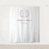 Tenture Cadre floral Mariage religieux Monogrammes Context (Devant)