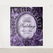 Tenture Cadre floral violet pour fête de mariage élégant m (Devant)