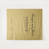 Tenture Cadre moderne de mariage élégant Ochre (Devant (Horizontal))