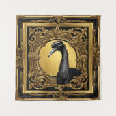 Tenture Cadre ornemental en or d'autruche (Devant)