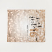 Tenture Cadre personnalisé Rose Gold Lights Sweet 16 (Devant (Horizontal))