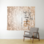 Tenture Cadre personnalisé Rose Gold Lights Sweet 16 (En situation (horizontale))