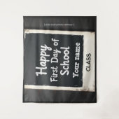 Tenture Cadre photo modifiable pour le premier jour d'écol (Devant)