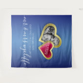 Tenture Cadre photo Saint-Valentin Saphir Bleu Rubis Rouge (Devant (Horizontal))