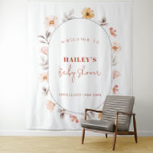 Tenture Cadre simple de fleurs sauvages Boho Bienvenue Bab (En situation)