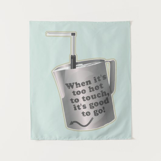 Tenture Café Barista cuillère à chauffer le lait (Devant)