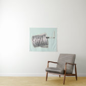 Tenture Café Barista cuillère à chauffer le lait (En situation (horizontale))