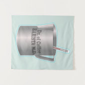 Tenture Café Barista faisant drôle docteur (Devant (Horizontal))