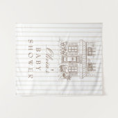 Tenture Café Bébé Baby Shower  (Devant (Horizontal))