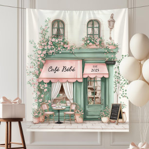 Tenture Café Bébé Paris Chic Décor de fête pour Baby Showe