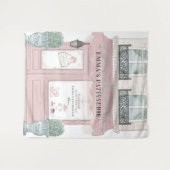 Tenture Cafe Boulangerie Patisserie Fond Rose (Devant (Horizontal))