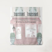 Tenture Cafe Boulangerie Patisserie Fond Rose (Devant)