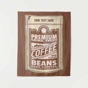 Tenture Café de qualité supérieure haricots à l'affiche ca