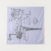 Tenture Café Paris Tapestry (Devant (Horizontal))