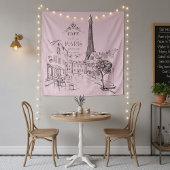 Tenture Café Paris Tapestry