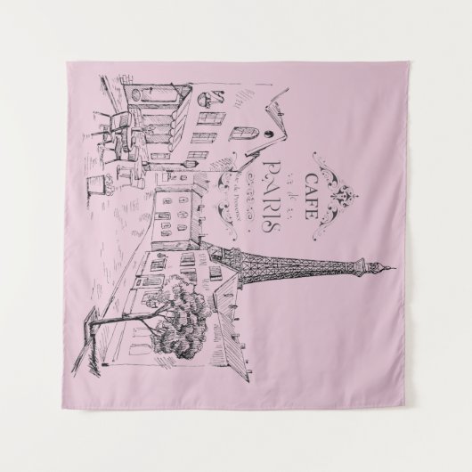 Tenture Café Paris Tapestry (Devant (Horizontal))
