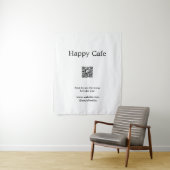 Tenture Cafe restaurant scanner pour voir le menu commande (En situation)