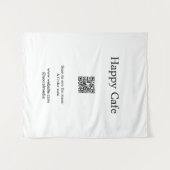 Tenture Cafe restaurant scanner pour voir le menu commande (Devant (Horizontal))