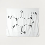 Tenture Caféine Molécule Chimie Café Atomes (Devant (Horizontal))