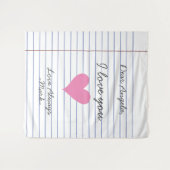 Tenture Cahier lettre d'amour ou message manuscrit personn (Devant (Horizontal))